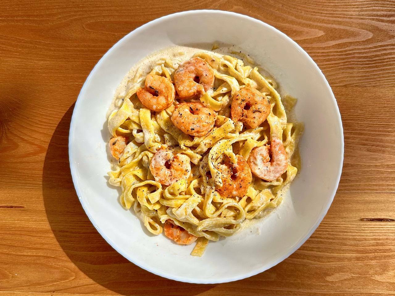 Феттучине с Креветками Феттучине с Креветками